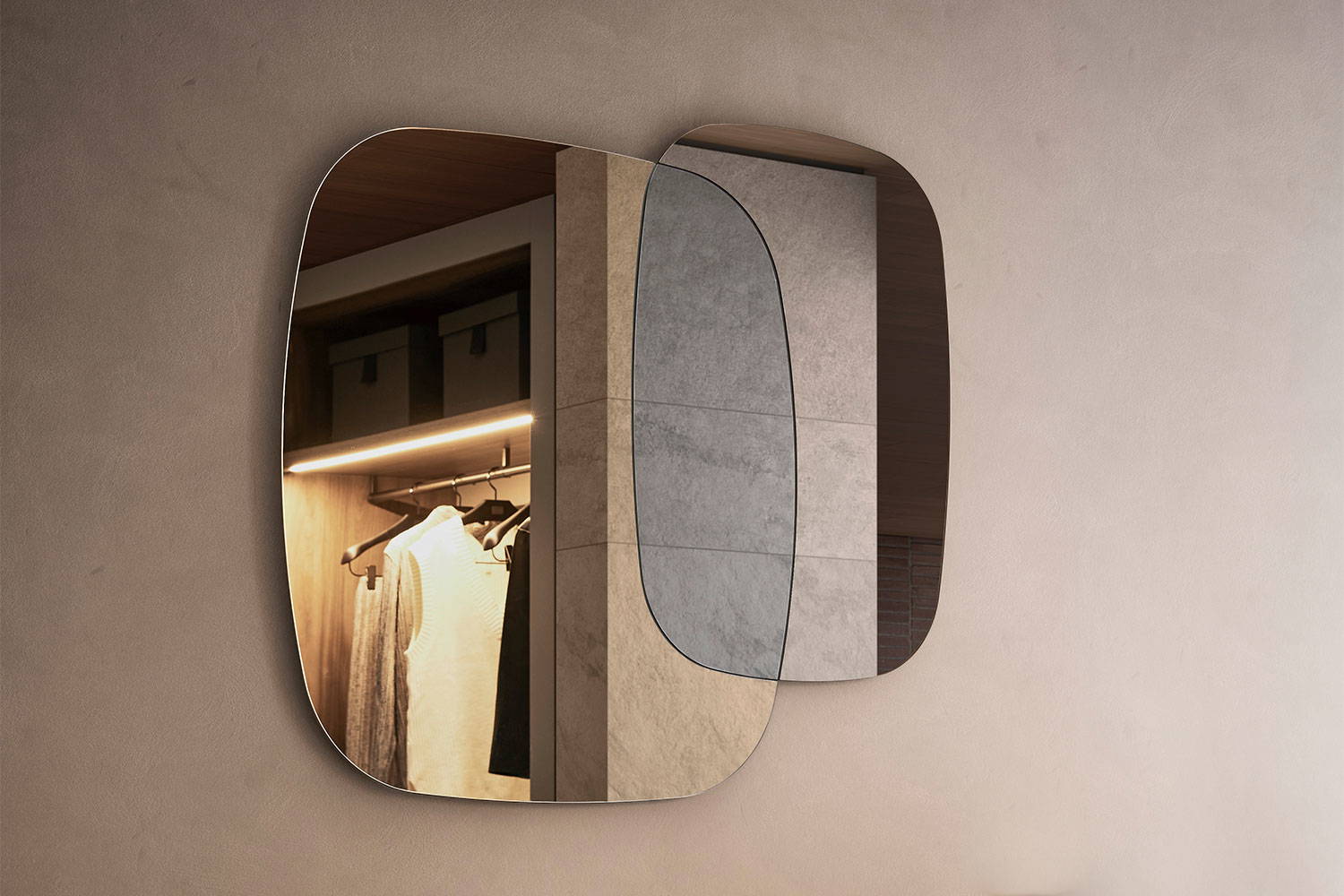 Oltre mirror by Pianca