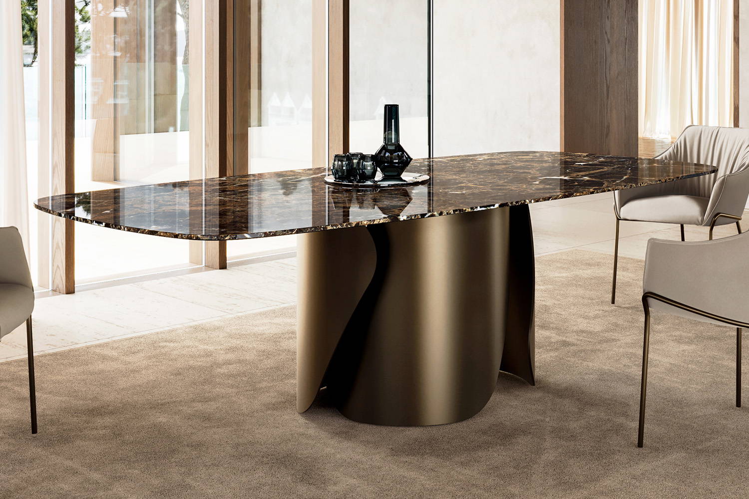 Onda dining table designed by Ollen Pal for eforma