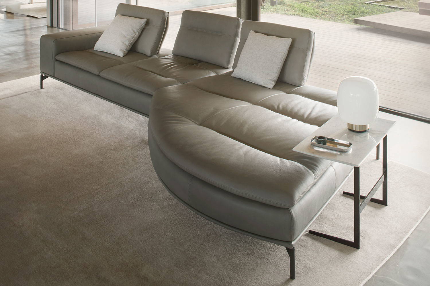 The Pacific Square Sectional With Chaise by Nicoline Italia.