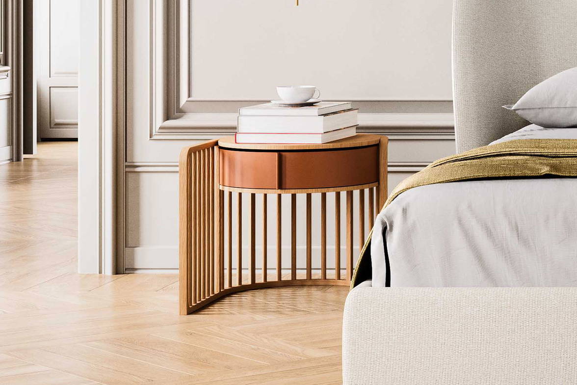 Palu nightstand, right version. Palu nightstand, right version.