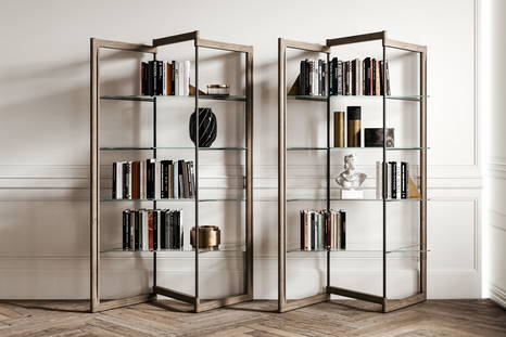 Panto bookcases by Ozzio Italia