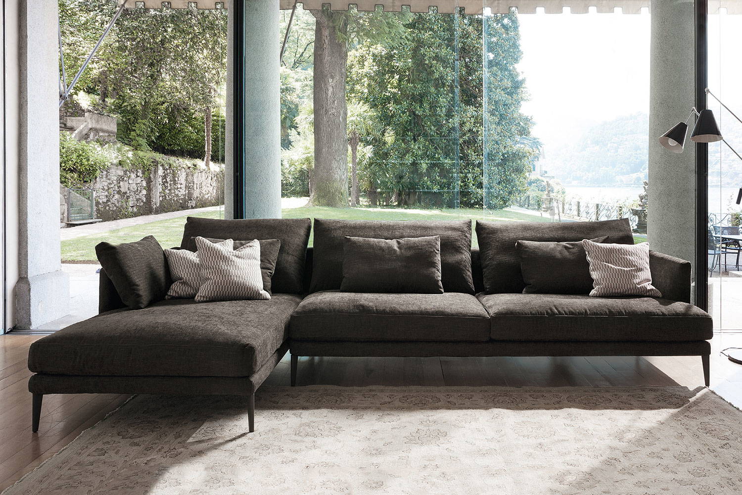 Paraiso sectional sofa with chaise by Bonaldo