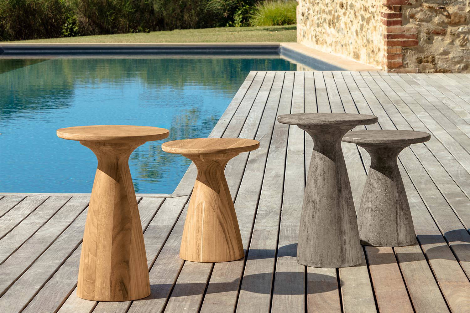 A collection of Parker end tables.