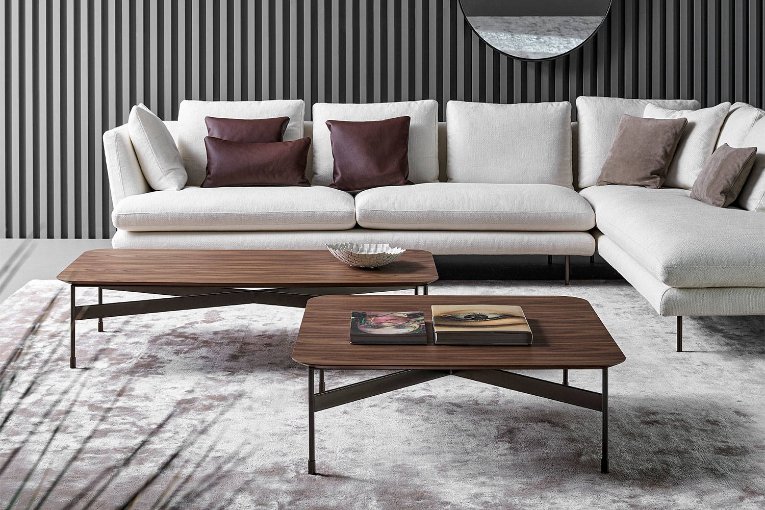 Both versions of the Peak coffee table.