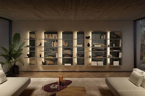 Pentagram 1456 bookshelf by Daniele Lago for Lago