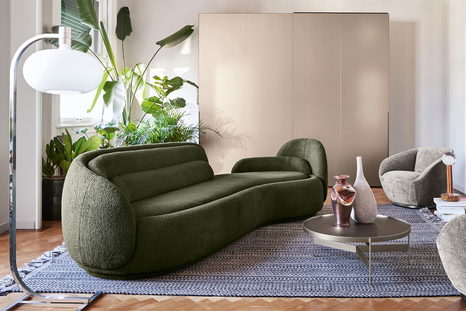 Peonia Angled Sectional Sofa Quickship