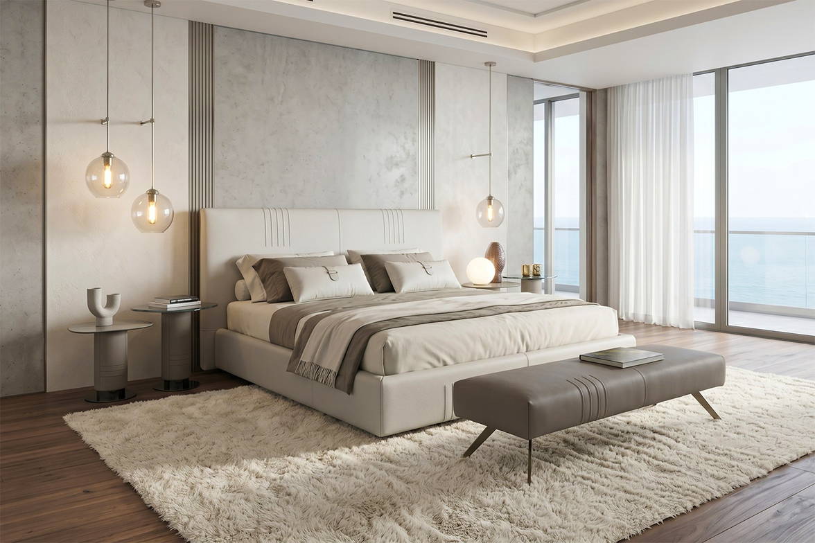 Philly Bed with bench and end tables in the collection Philly Bed with bench and end tables in the collection