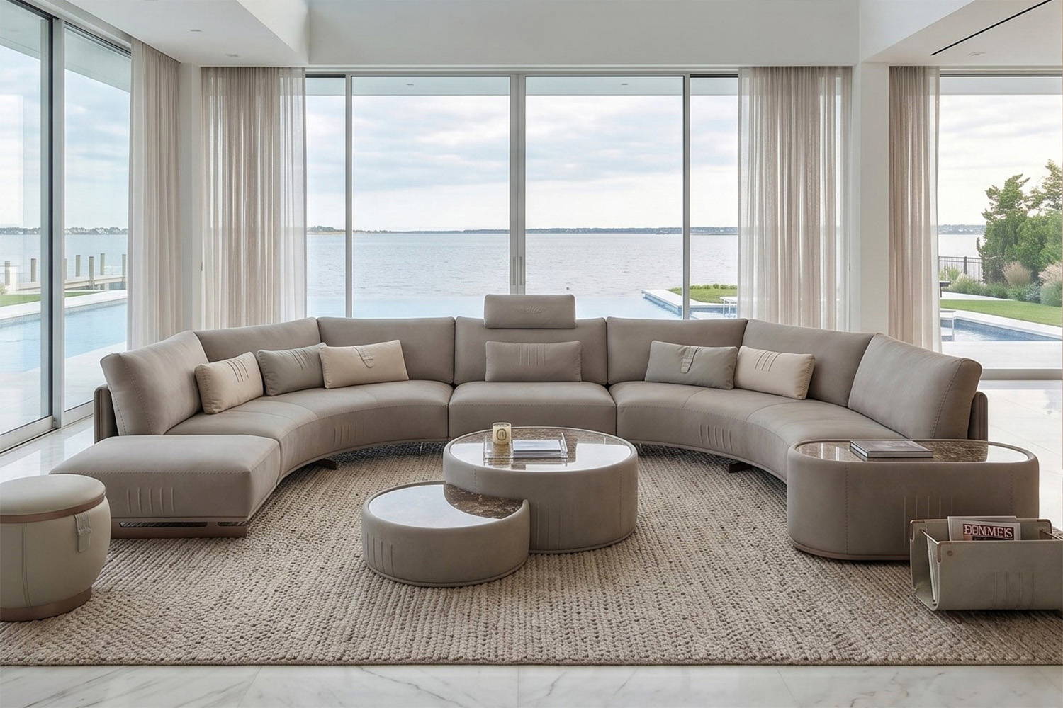 GMM Philly U-Shape Sectional Sofa with Table