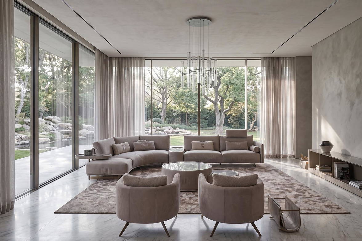 The Philly J-Shaped Sectional Sofa by Giuseppe Vigano for Gamma Arredamenti. The Philly J-Shaped Sectional Sofa by Giuseppe Vigano for Gamma Arredamenti.