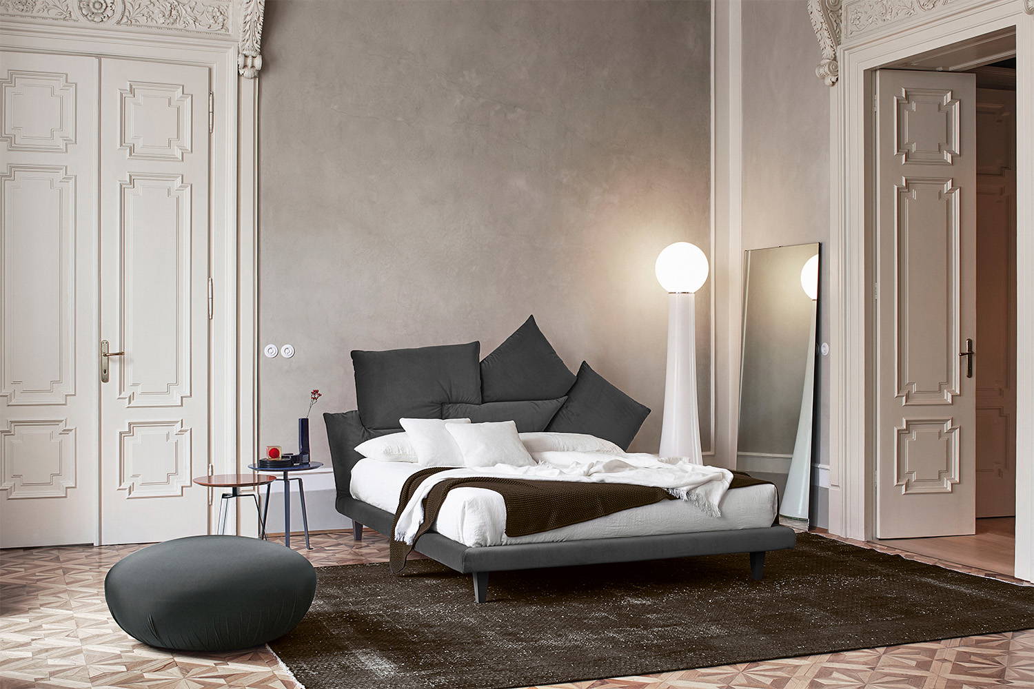 The Picabia bed in a bedroom setting.