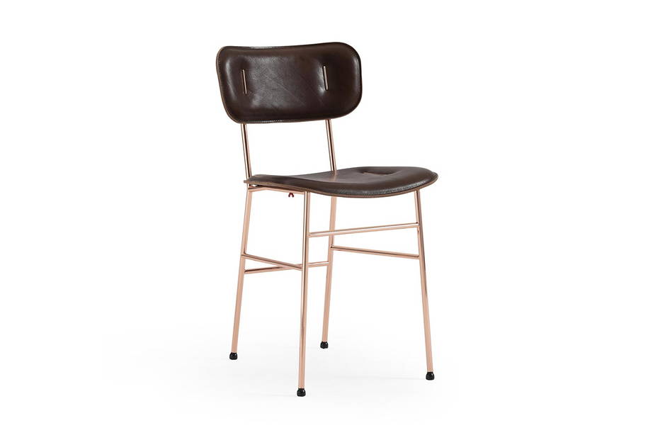 Piuma Hard Leather Dining Chair by MIDJ