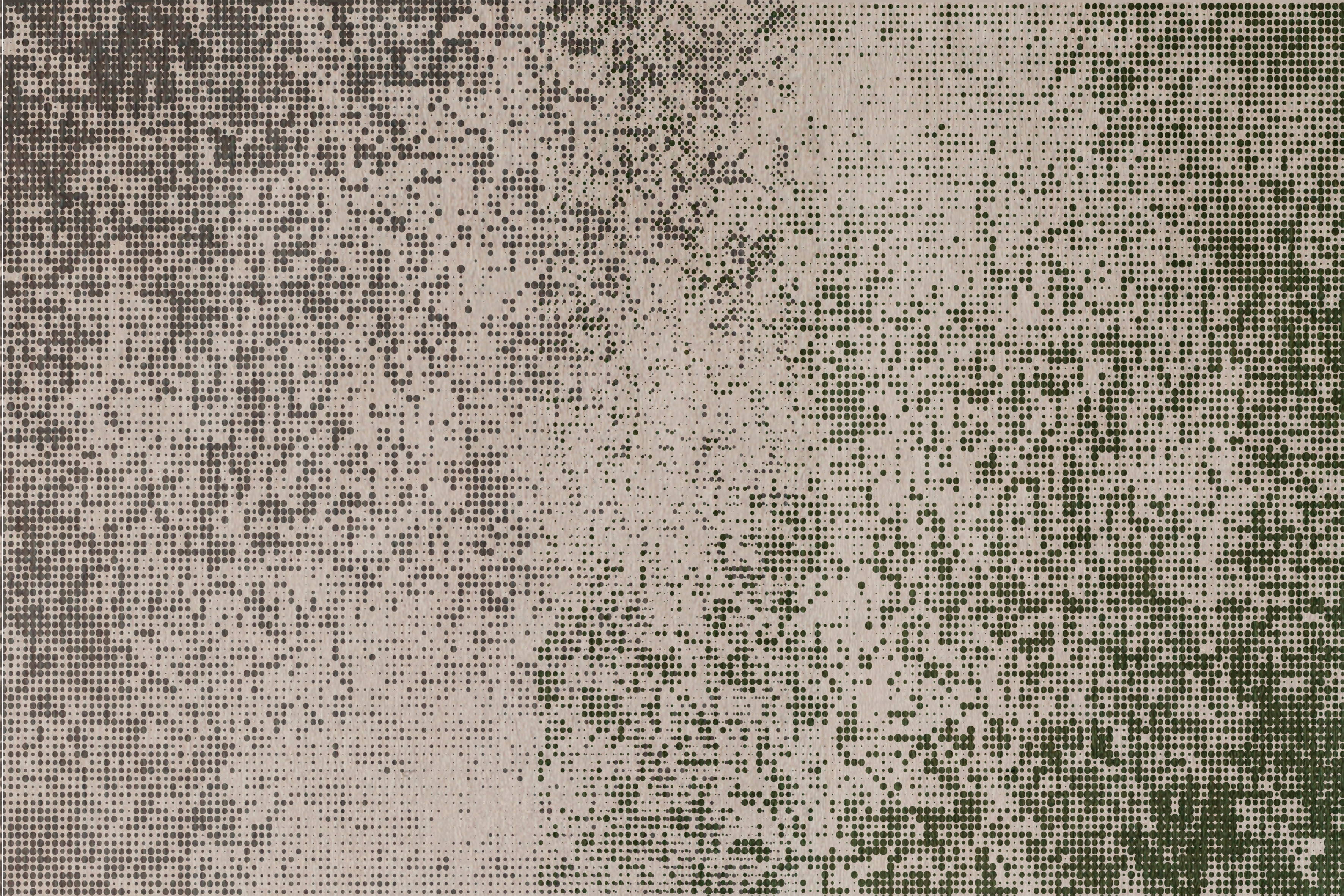 Pixel Rug in beige/ green finish 
