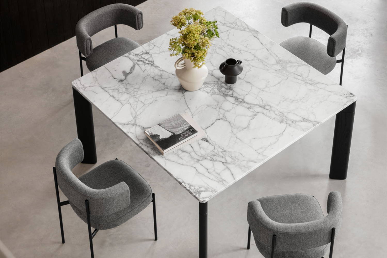 Aerial view of Planum Dining Table from MIDJ