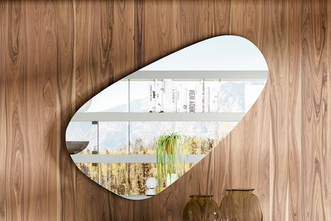 The Pleasure 1392 mirror in silver finish.