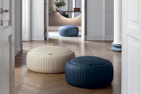 Plisse poufs with storage by Tonin Casa