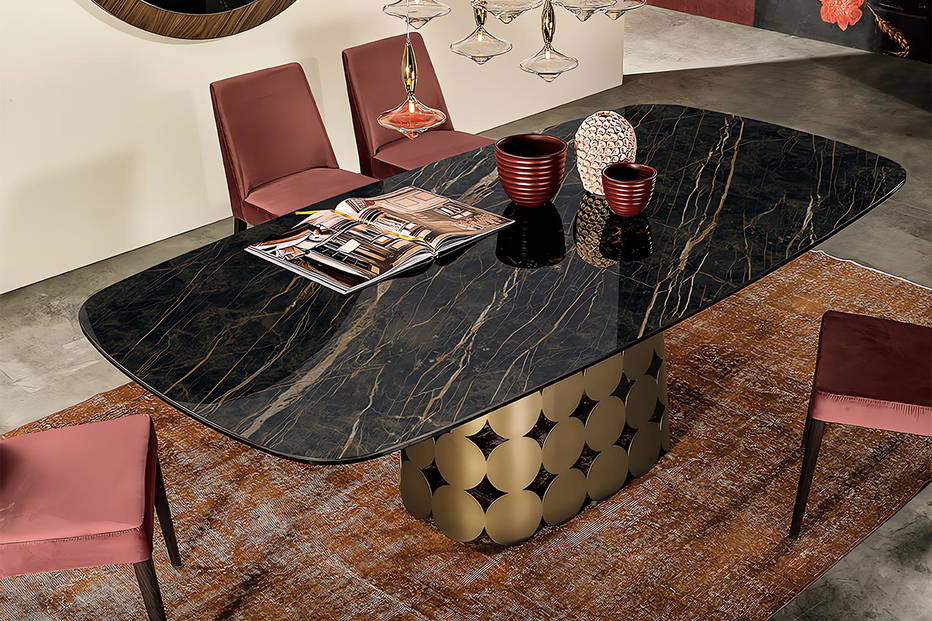 Pois ceramic dining table by Tonin Casa