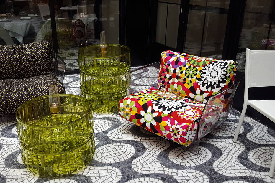 Pop Missoni lounge chair designed by Piero Lissoni
