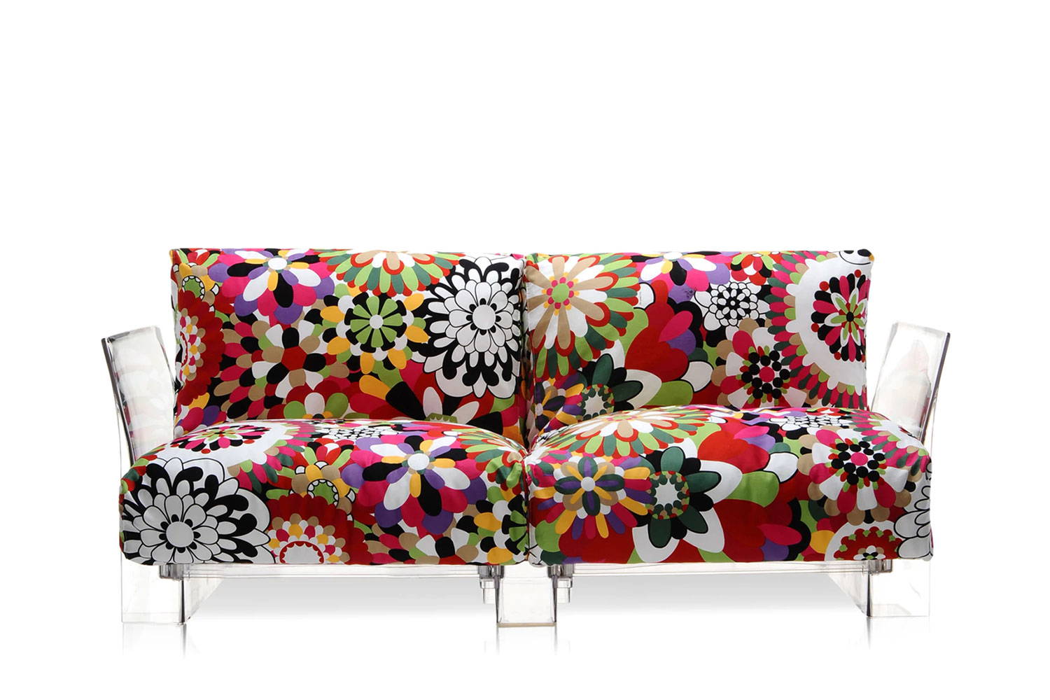 Pop Missoni sofa in colorful fabric upholstery