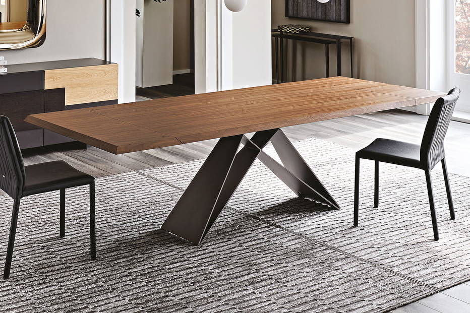 Premier wood drive table with Italia Couture chairs by Cattelan Italia