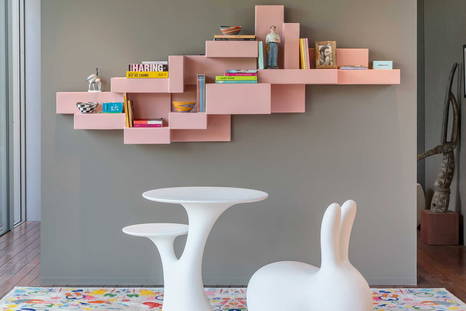Primitive Bookshelf with Rabbit Chair and Rabbit Tree Side Table