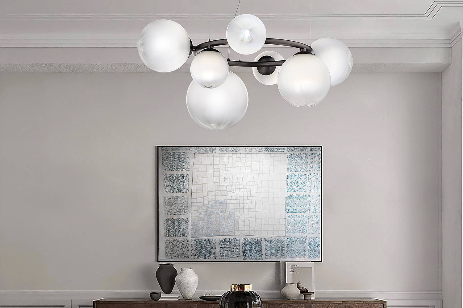 Puppet Ring SP 7A Chandelier in dining room