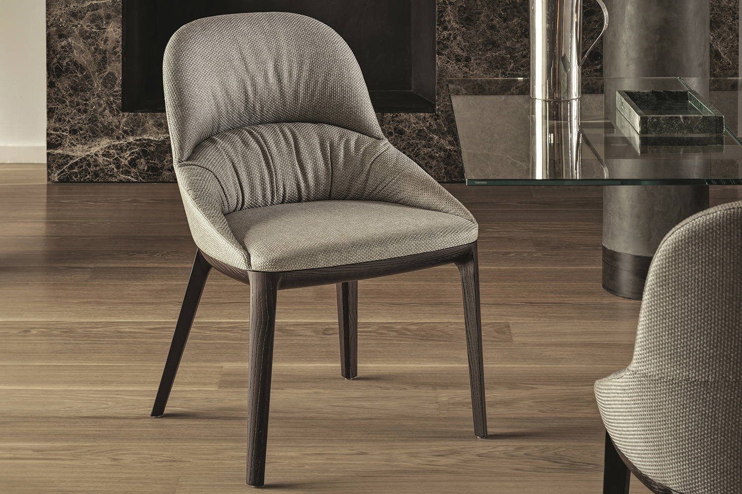 Queen wood dining chair designed by Pocci & Dondoli for Bontempi Casa