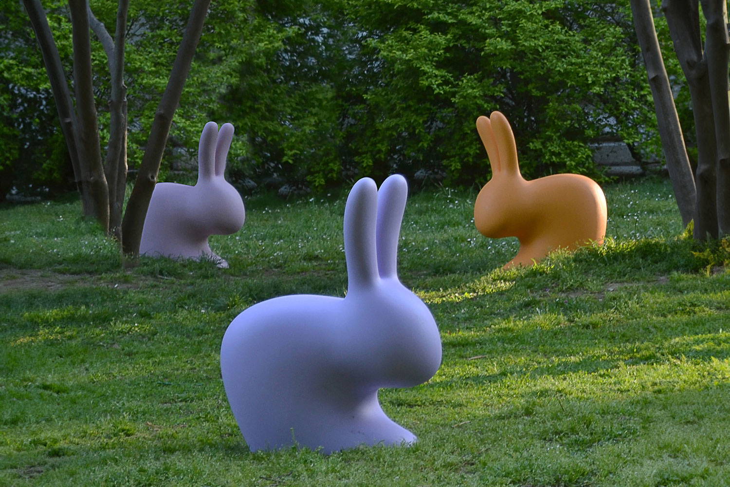 Rabbit  chairs by Stefano Giovannoni for Qeeboo.