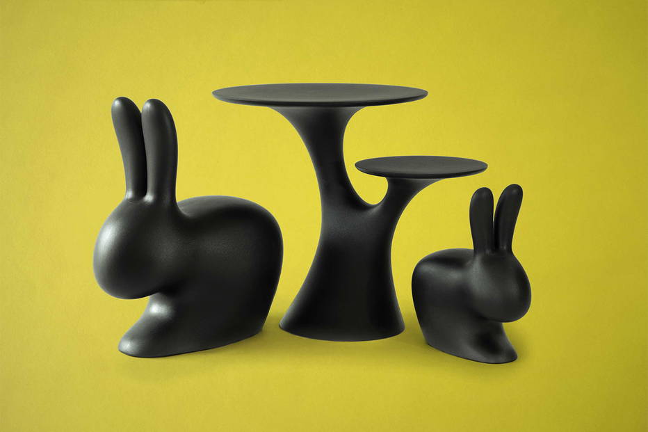 Rabbit Tree Side Table with Rabbit Chairs
