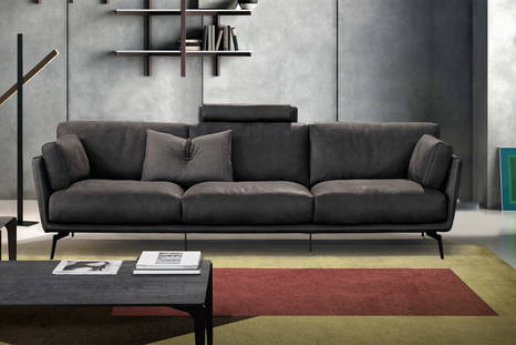 Ralph sofa with optional headrest by Gamma