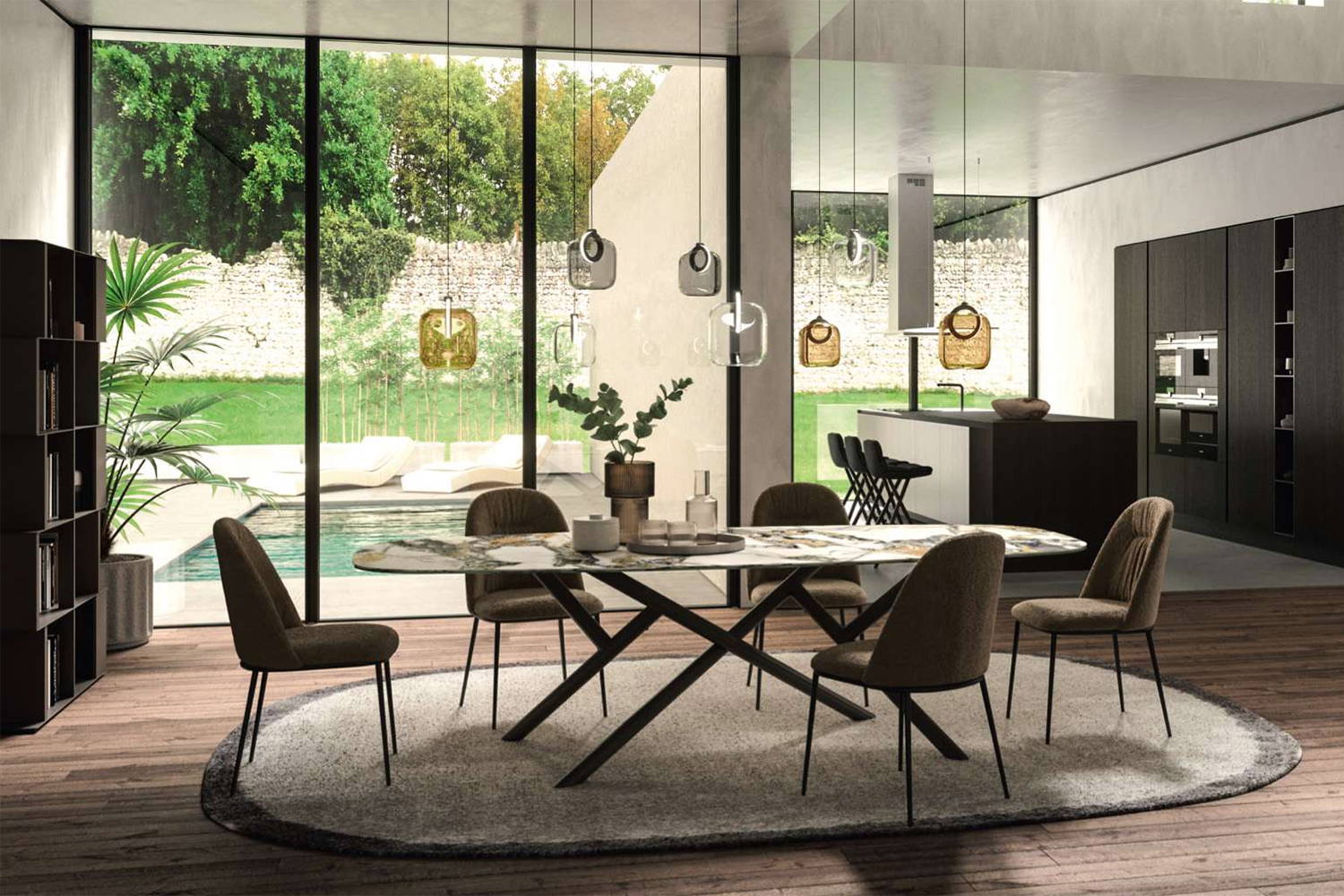 Random Ceramic Dining Table by Ozzio Italia | room service 360°