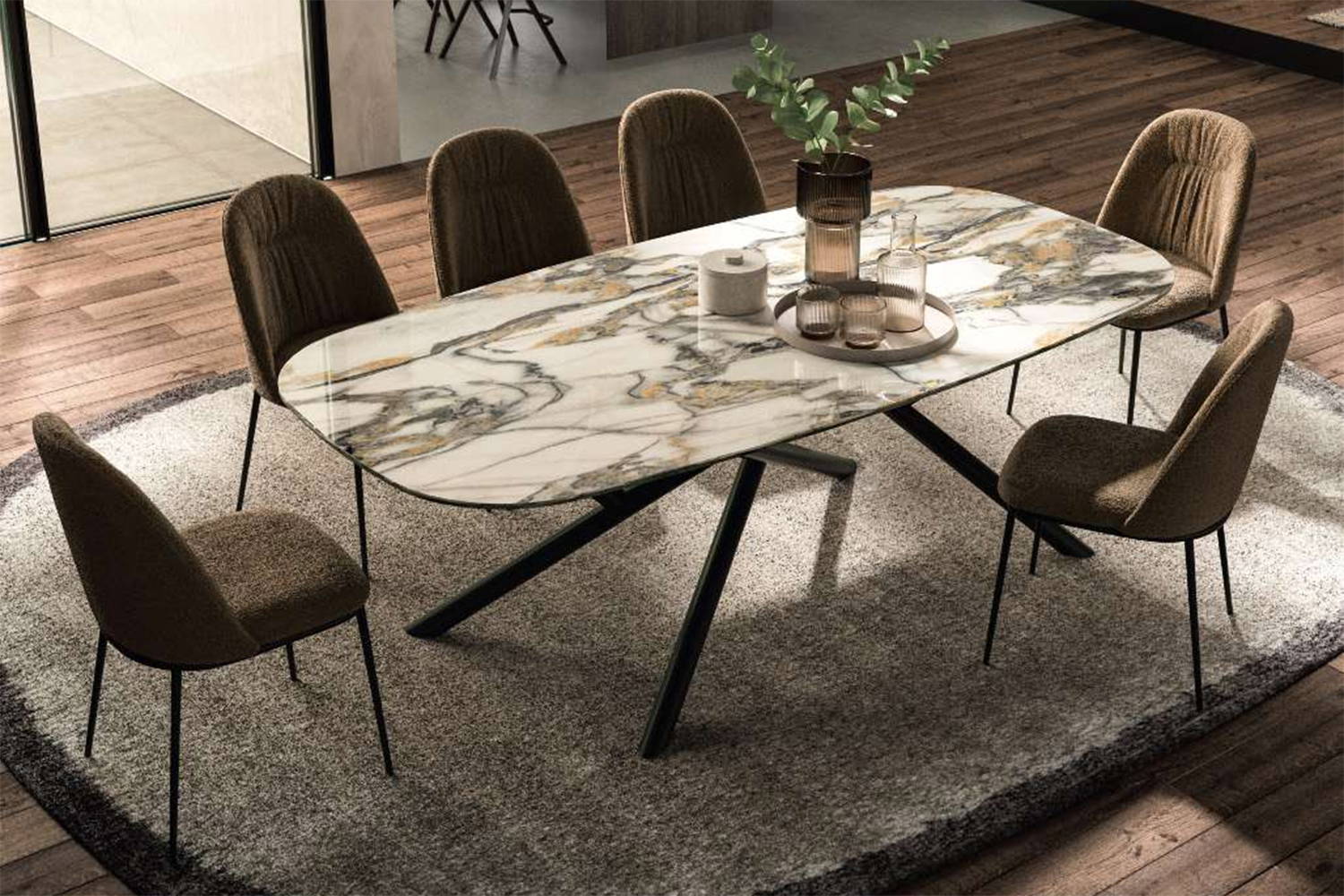 Random Ceramic Dining Table by Ozzio Italia | room service 360°