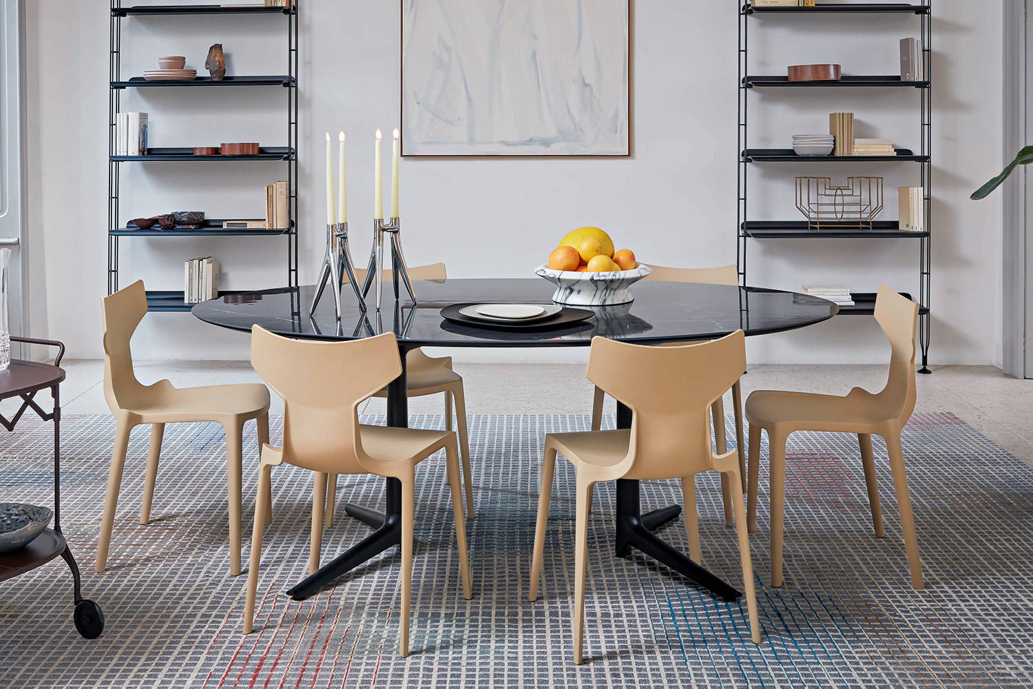 Re-Chair Dining Chair in the Taupe finish
