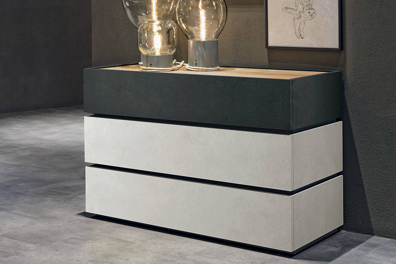 Replay stackable dresser in laminate finish (multi-tone finish available on request)