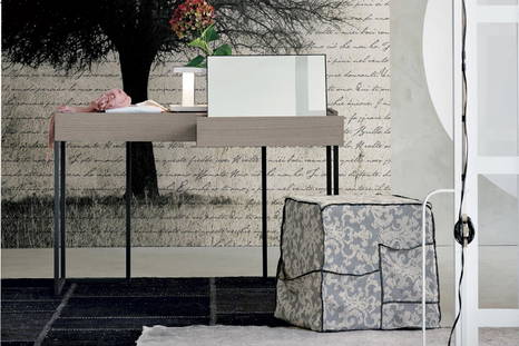 Replay vanity table with drawers