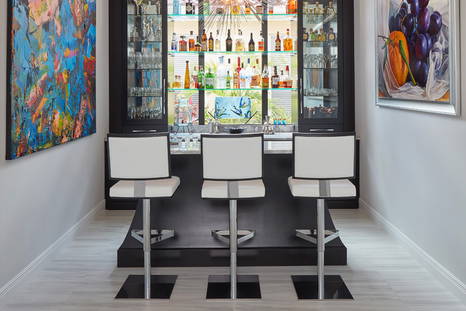 Resort-1 Adjustable Bar Stool is available with the cushions in various upholstery options