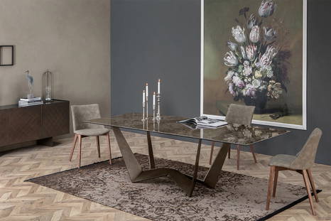 Reverse Ceramic dining table by Tonin Casa