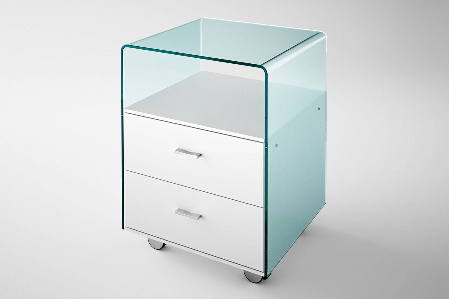 Rialto Cassettiera file cabinet has white lacquered wood drawers