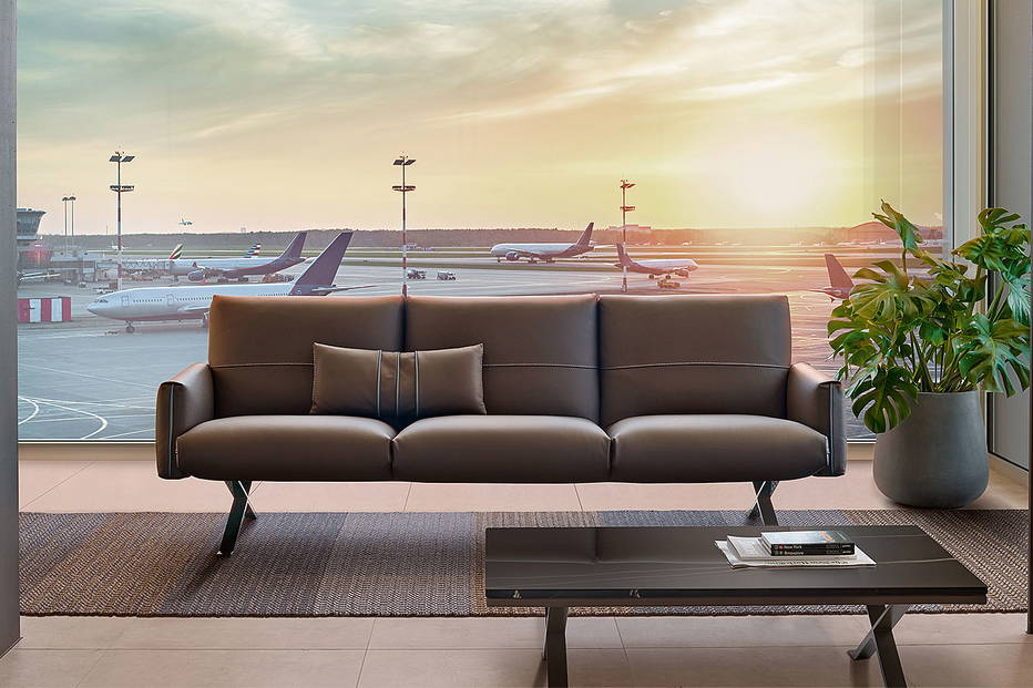 Rialto sofa in brown by Gamma Rialto Arredamenti
