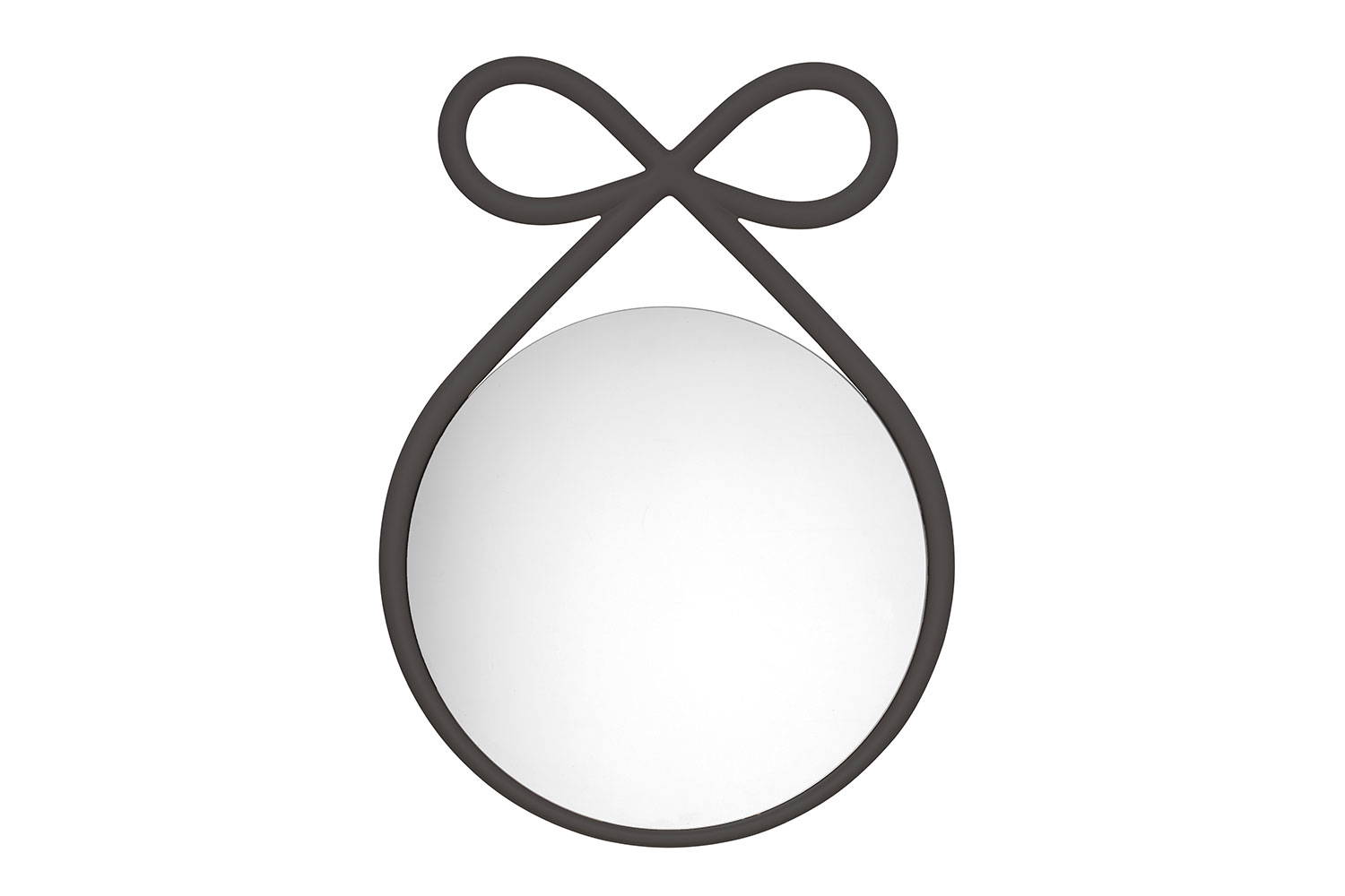 The Ribbon Mirror in black polypropylene.