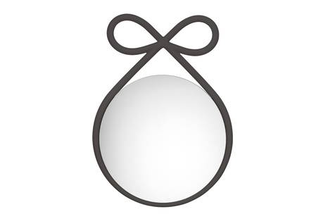 The Ribbon Mirror in black polypropylene.