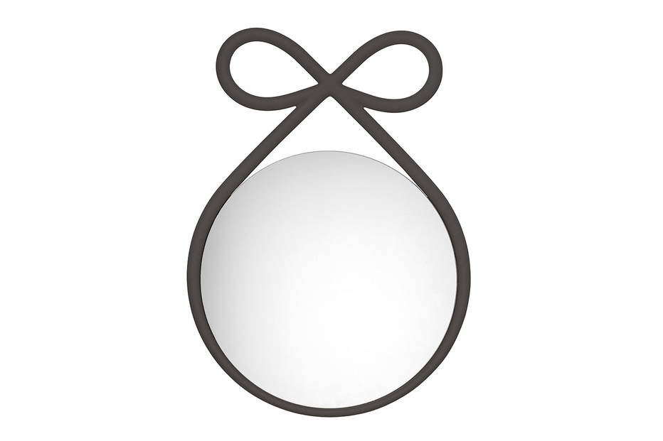 The Ribbon Mirror in black polypropylene.