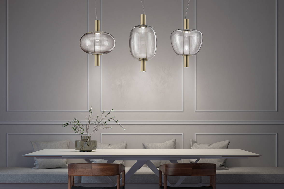 Riflesso 2L Suspension Lights above dining table Riflesso 2L Suspension Lights above dining table