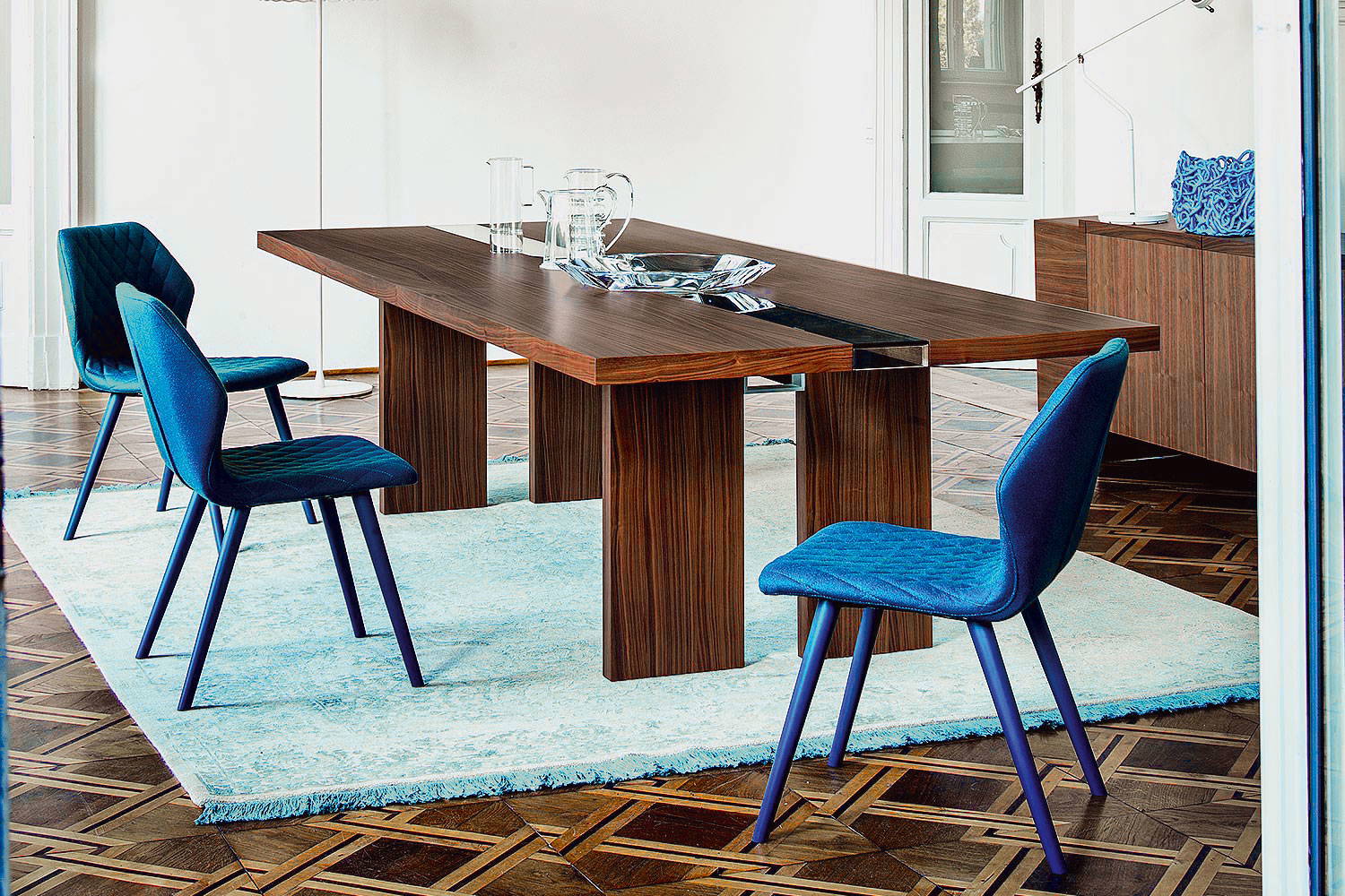 美品■IDC■Bross■イタリア■Ritz■ダイニングテーブル■ガラス■オーク Ritz Dining Table by Bross Italia | room service 360°