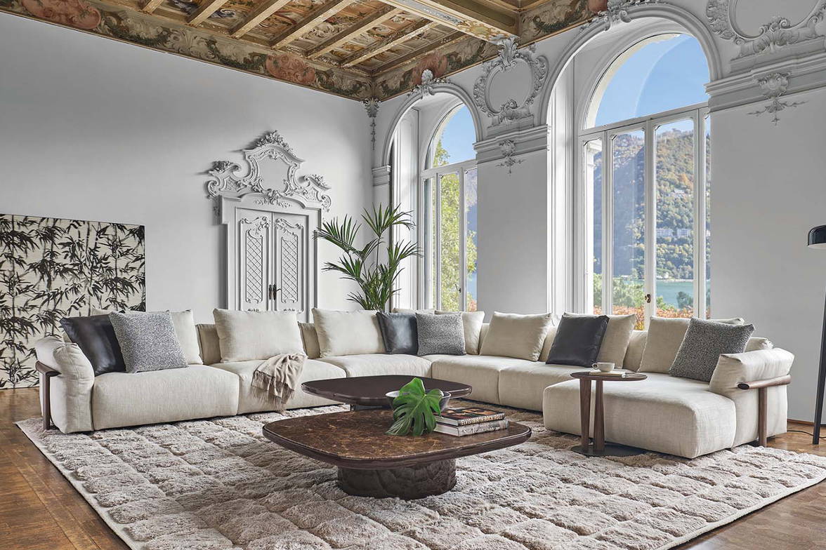 Ronny J-Shape Sectional Sofa with the Enook Brillo Coffee Tables and Cote End Table Ronny J-Shape Sectional Sofa with the Enook Brillo Coffee Tables and Cote End Table