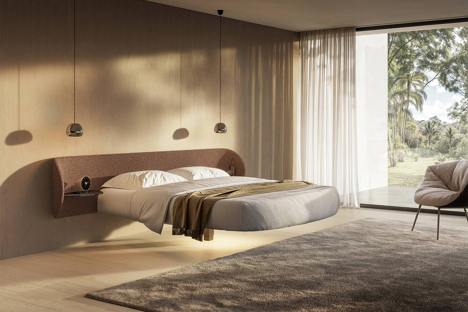 Roundy Wide Fluttua Bed