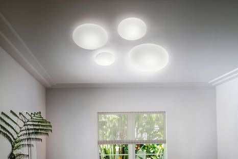 Saba Flush Mounts in living room