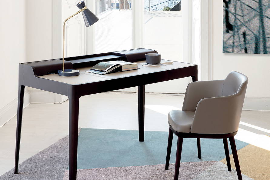 Saffo Leather Office Desk
