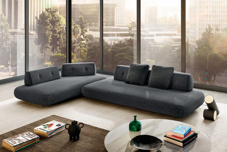 Sand 1144+1146 Sectional Sofa with Chaise