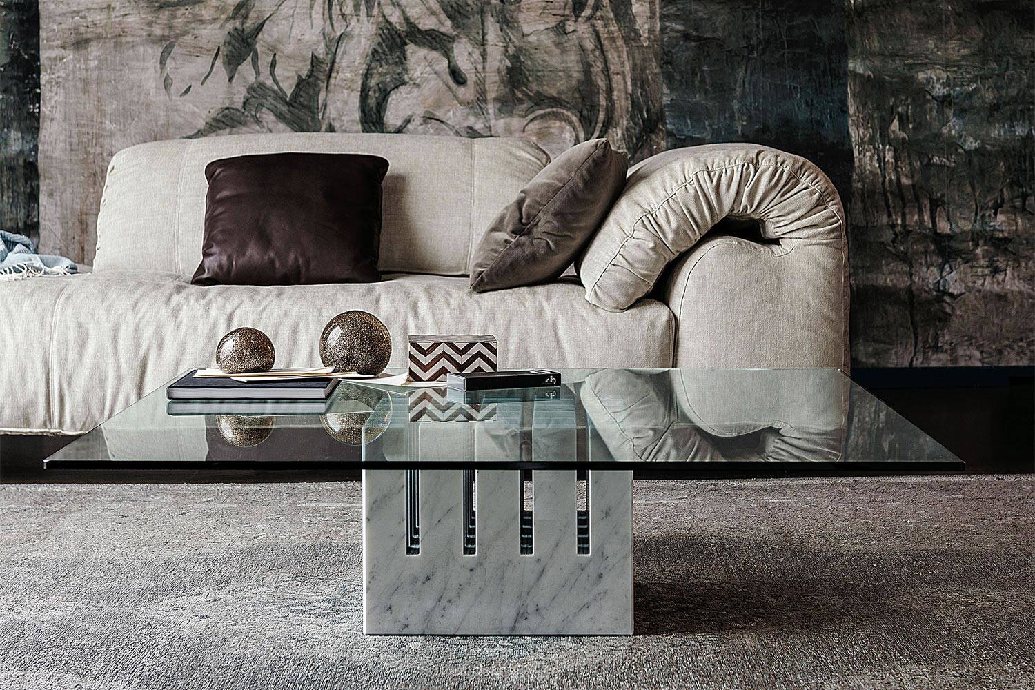 GMGK43○cattelan italia / カッテラン イタリア Scac Scacco Marble Coffee Table by Cattelan Italia | room service 360°