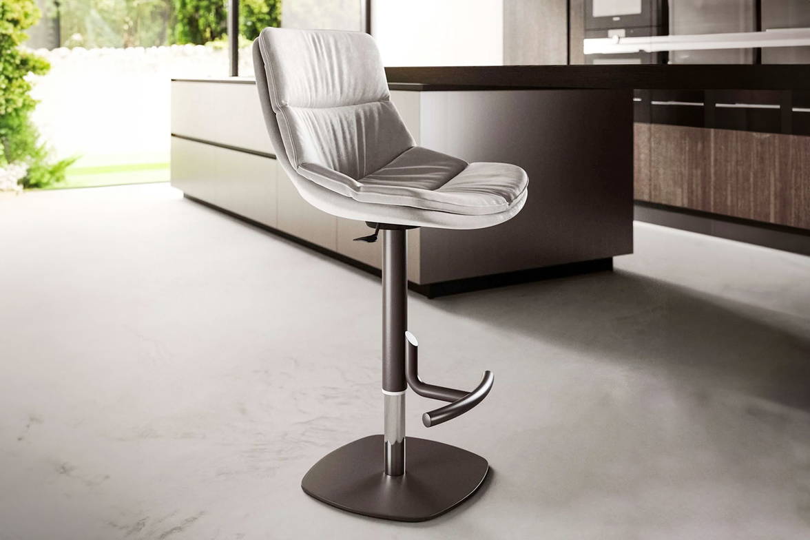 Scott Bar Stool by Ozzio Italia in kitchen Scott Bar Stool by Ozzio Italia in kitchen